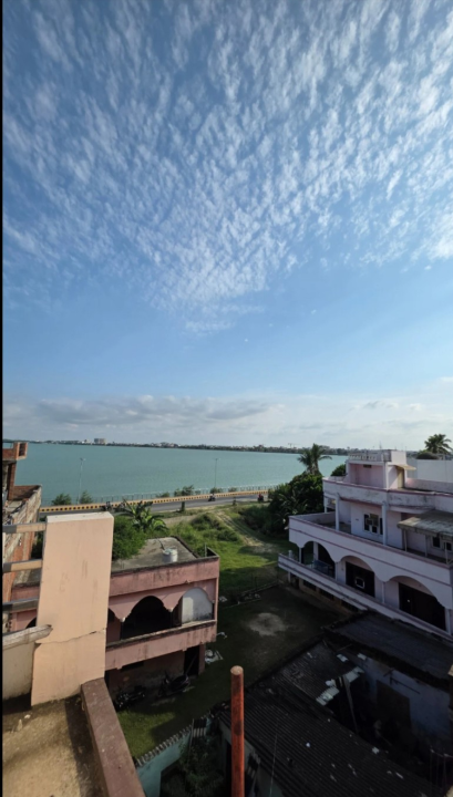 Lake-view terrace at the PG